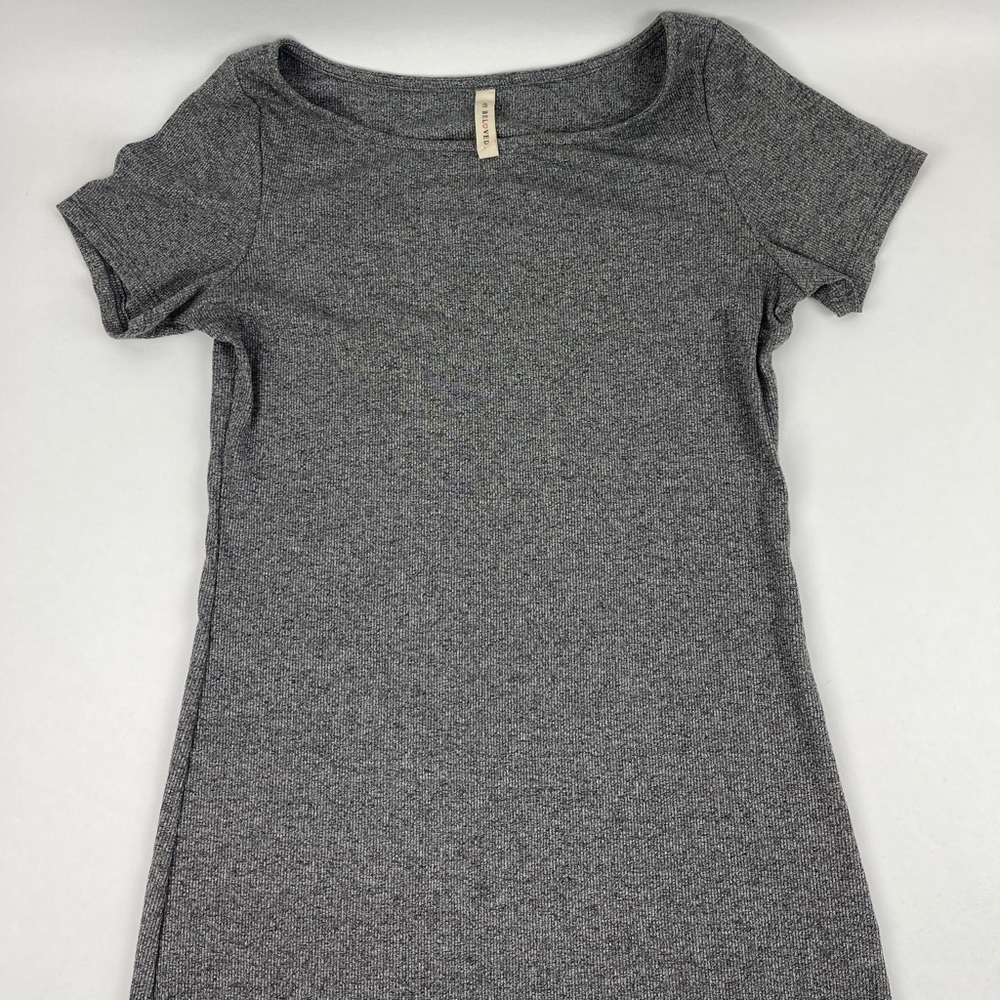My Beloved Dress Womens Gray Round Neck